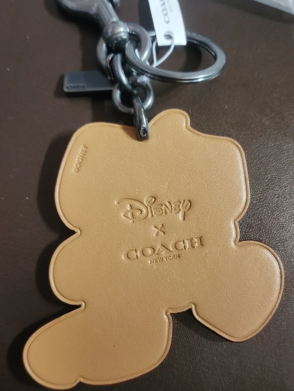 Coach X Disney Colab. Minnie Mouse Leather Key Charm Sparkle Enlaid Boombox Nwt